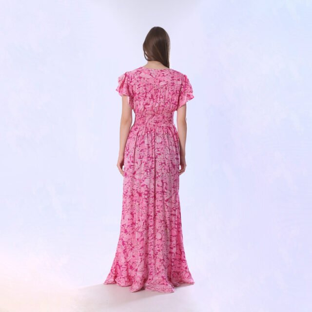 Elegant Floral Print Maxi Dress - Image 8