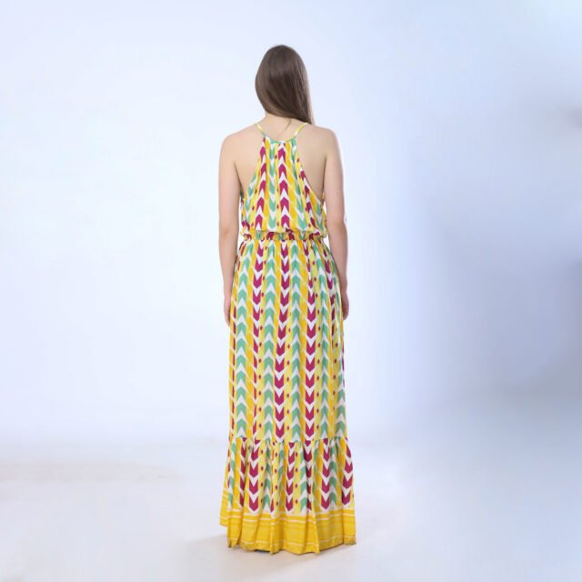 Vibrant Geometric Print Maxi Dress - Image 9