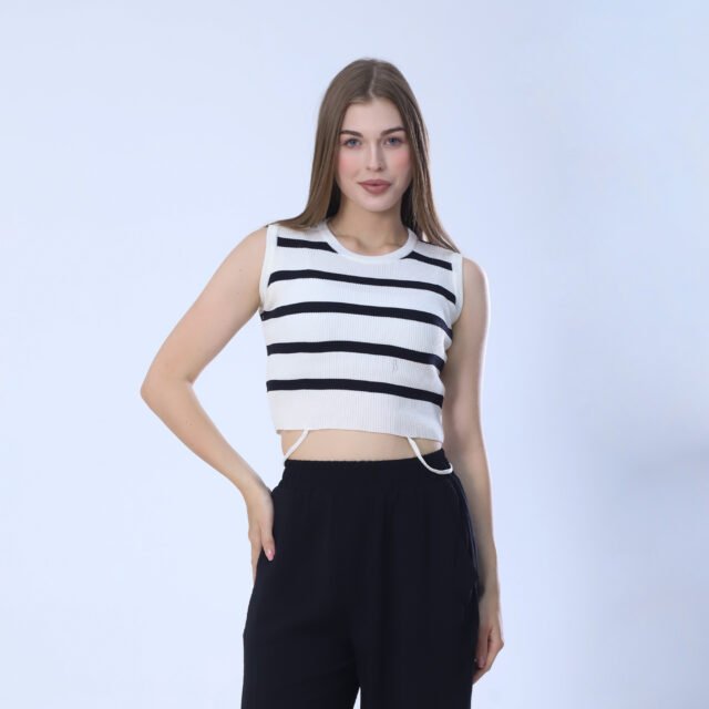 Striped Ribbed Crop Top - Image 6