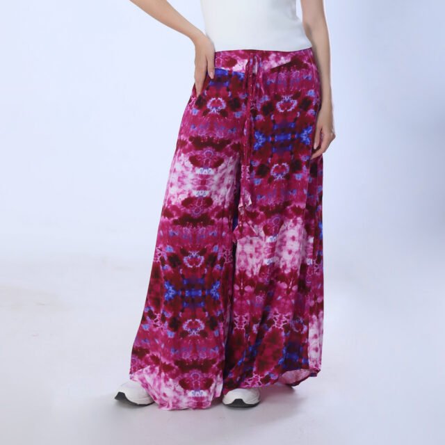 Vibrant Tie-Dye Wide-Leg Pants