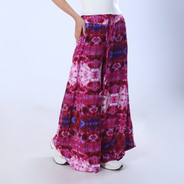 Vibrant Tie-Dye Wide-Leg Pants - Image 7