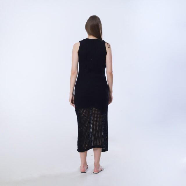 Lime Crochet Knit Midi Dress - Image 12