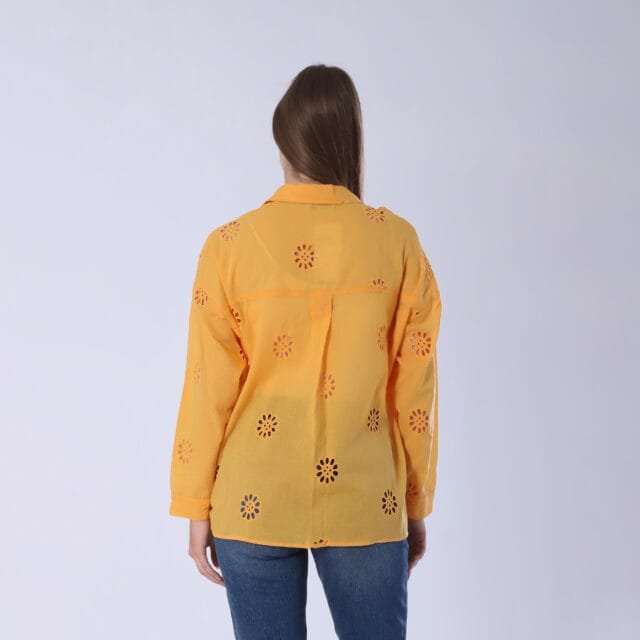 Bright Lime Embroidered Button - Image 9