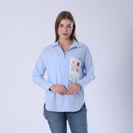Light Embroidered Button