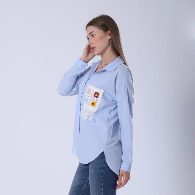 Light Embroidered Button - Image 4