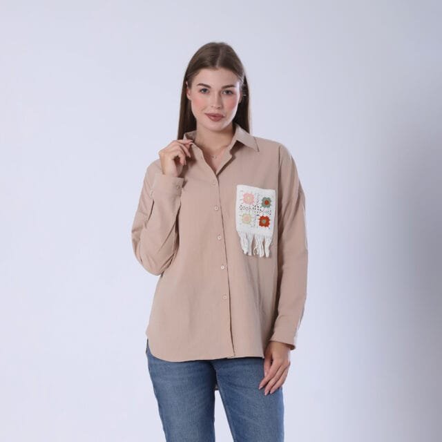 Light Embroidered Button - Image 2