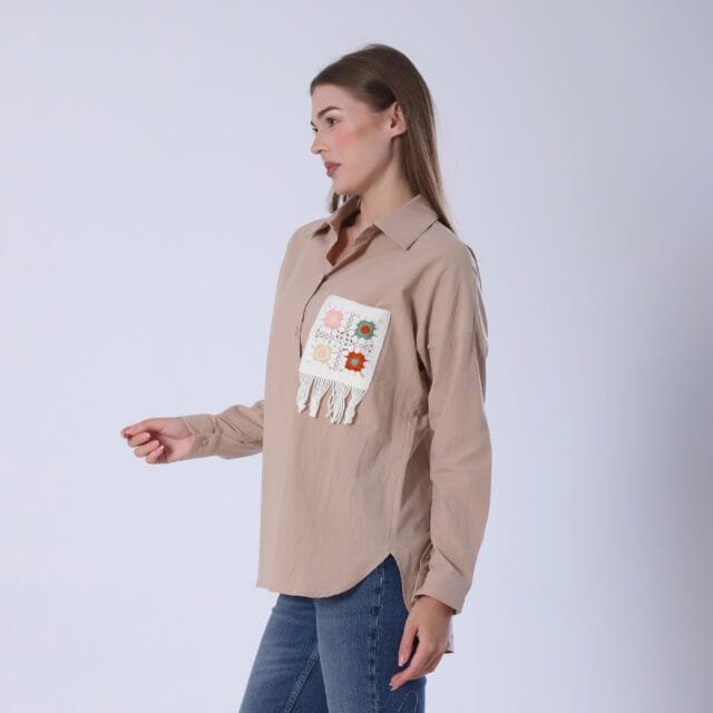 Light Embroidered Button - Image 5
