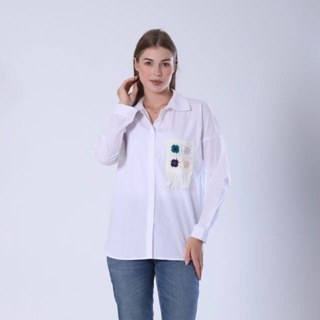 Light Embroidered Button - Image 3