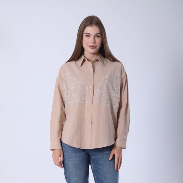 Sequined Button-Down Shirt - Image 2