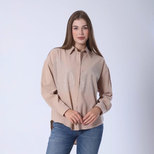 Sequined Button-Down Shirt - Image 4