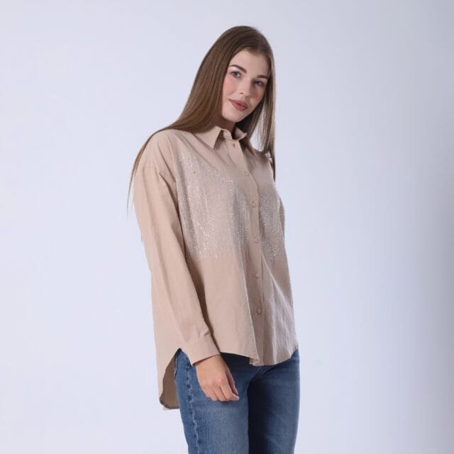 Sequined Button-Down Shirt - Image 6