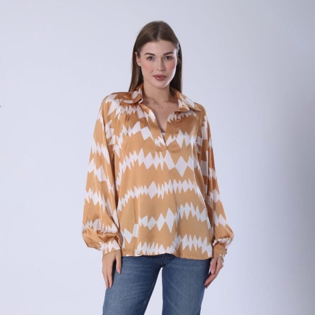 Geometric Print Blouse - Image 5