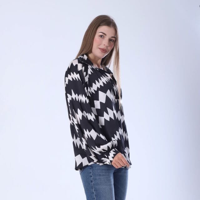 Geometric Print Blouse - Image 9