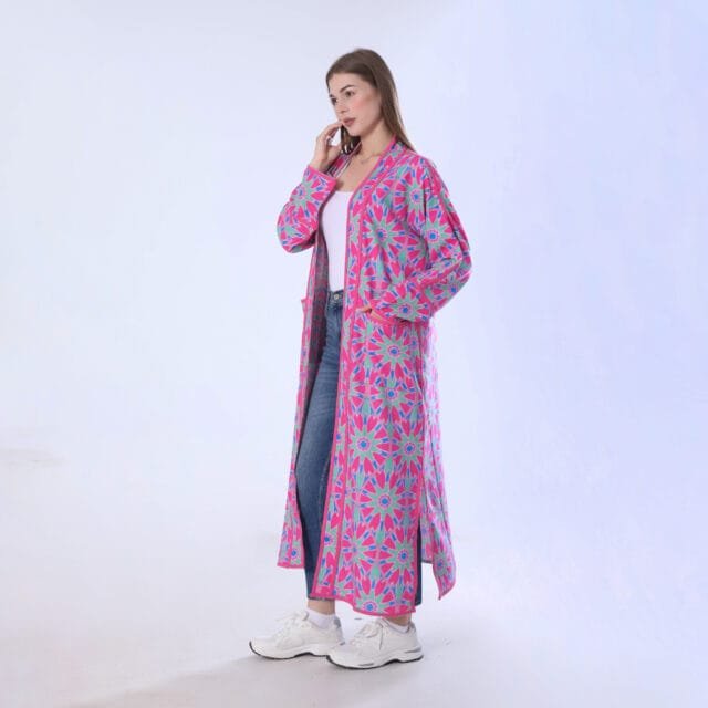 Vibrant Floral Kimono Cardigan - Image 4