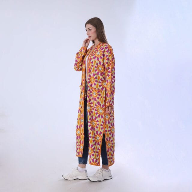 Vibrant Floral Kimono Cardigan - Image 5