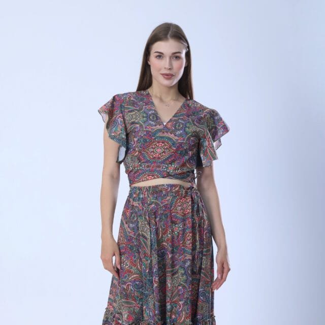 Vibrant Paisley Print Blouse - Image 2